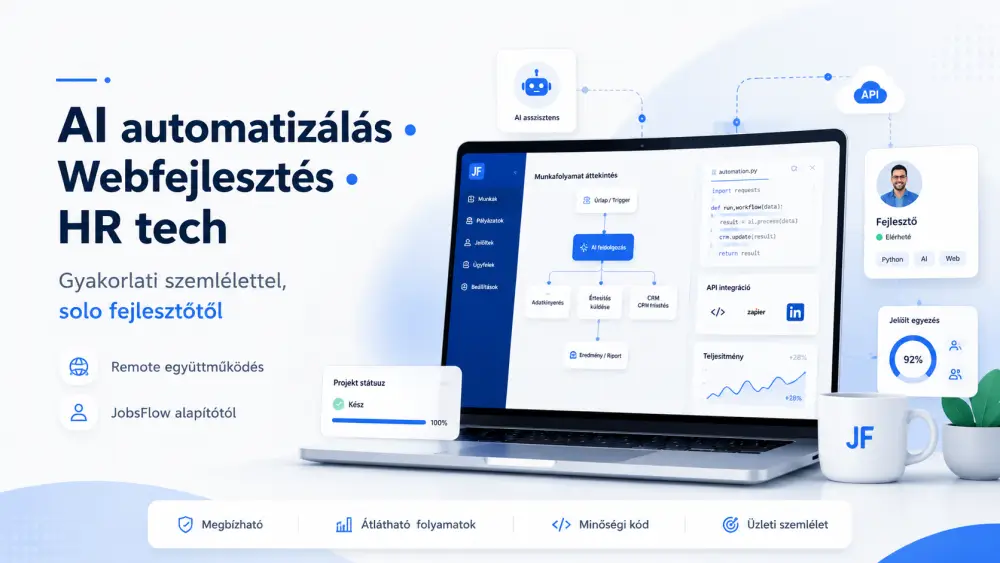 Webfejlesztés, AI automatizálás és digitális rendszerek – gyakorlati tapasztalattal